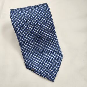 Vintage Brooks Brothers 346 100% Silk Made In USA Men’s Necktie Blue Gold Casual